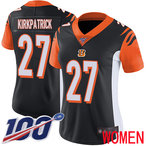 Cincinnati Bengals Limited Black Women Dre Kirkpatrick Home Jersey NFL Footballl #27 100th Season Vapor Untouchable->cincinnati bengals->NFL Jersey